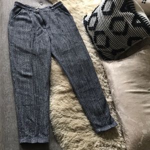 High Waisted Blue Slack Pants